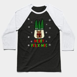 Merry Prick Mas - Eves Pin Cacti In Christmas Bear Pot Baseball T-Shirt